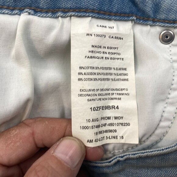 Lee Riders Womens Jeans Size 10 Blue Denim Light Wash Straight Cuffed Casual - Picture 11 of 14